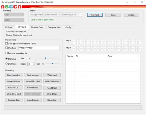 wcopy nfc reader read and write tool|nfc reader writer download.